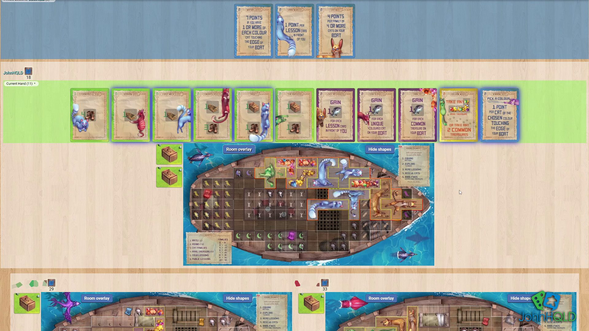 20220704 - Isle of Cats - Second game I am managing fish and cards better